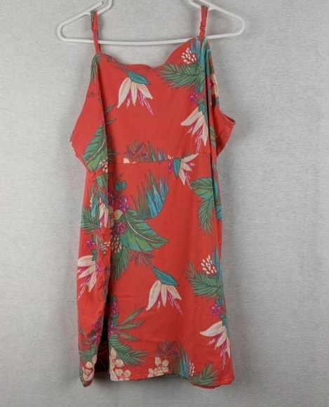 Wild Fable Orange Floral tropical plus size Dress Size 4x - Picture 1 of 9